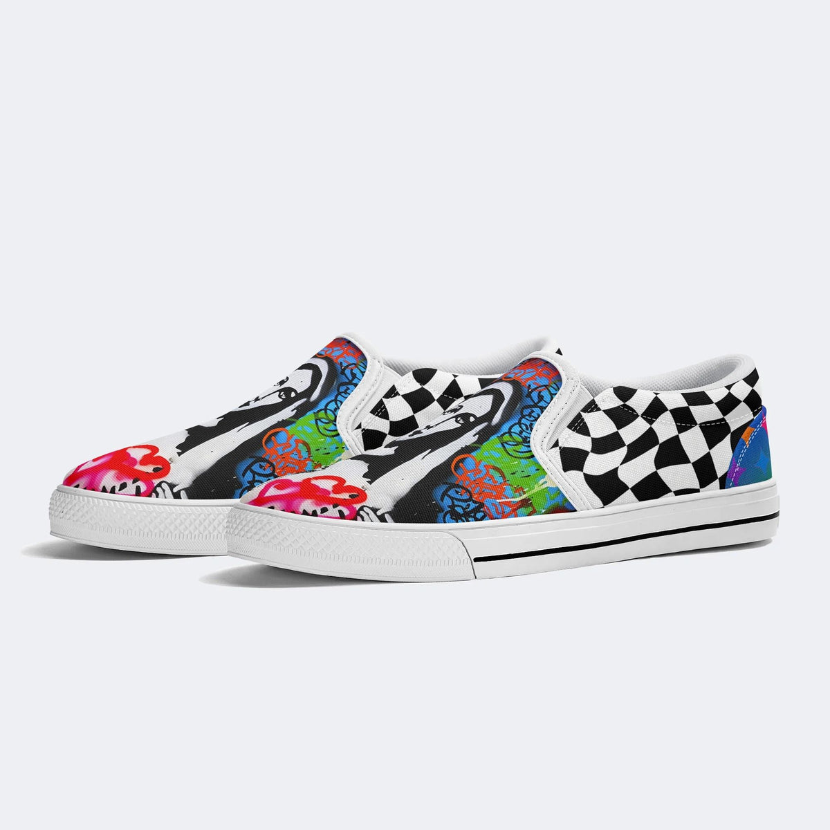 Unisex Graffiti Mary Art Print - Slip On Shoes