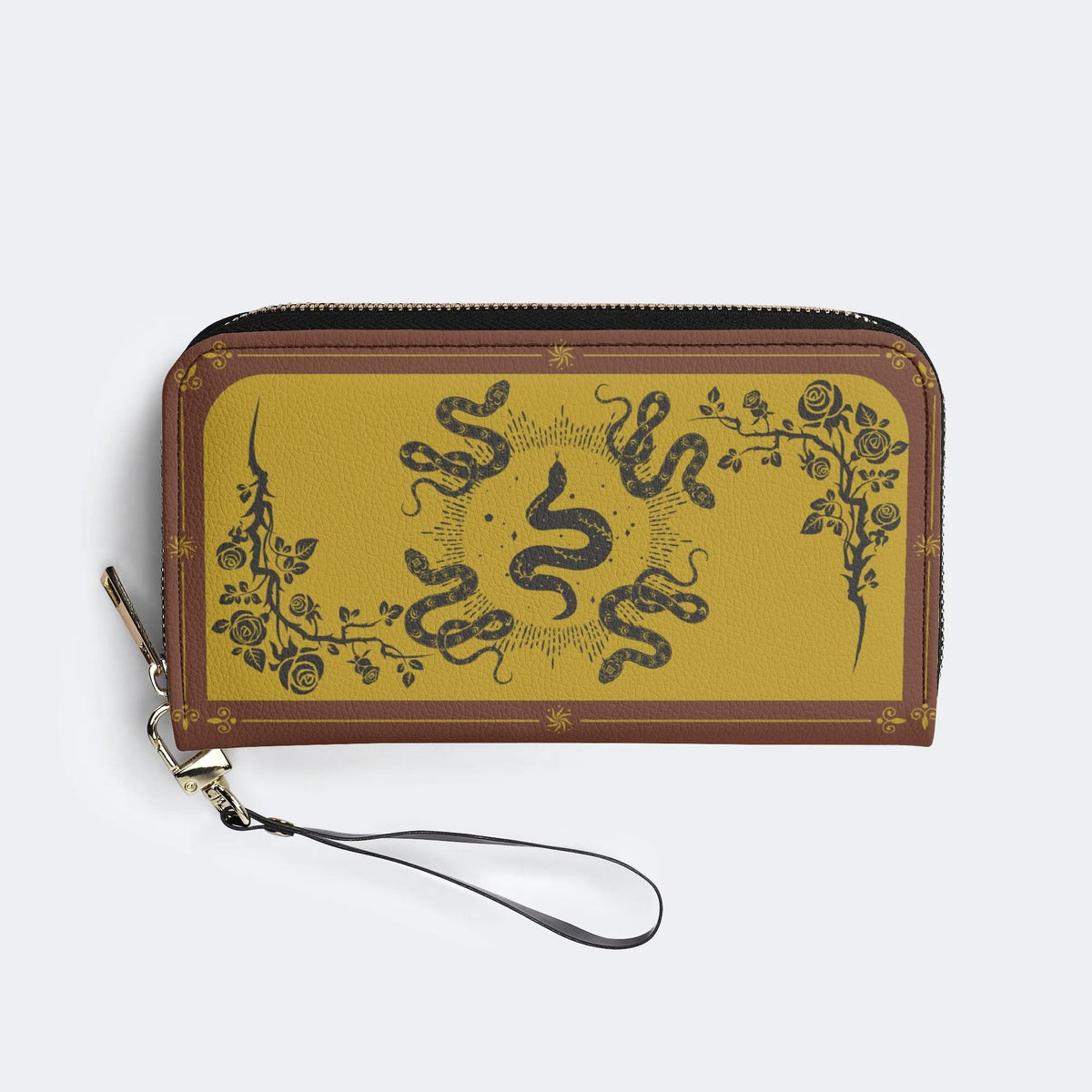 Inscribed Viper Print - Leather Wallet