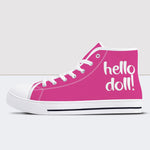 Rosa „Hello Doll“-High-Top-Canvas-Schuhe