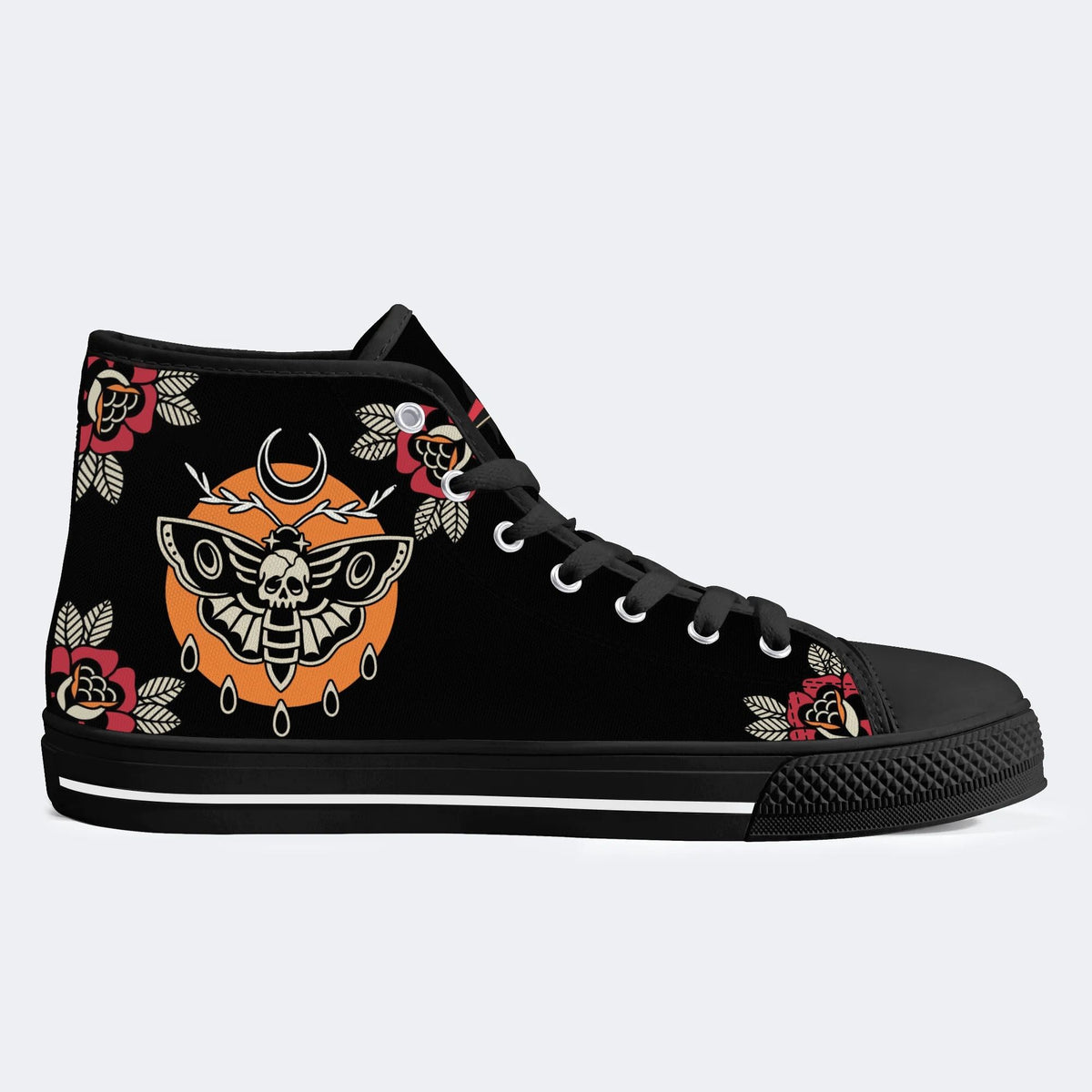 Death Moth Vintage Print - High Top Canvas