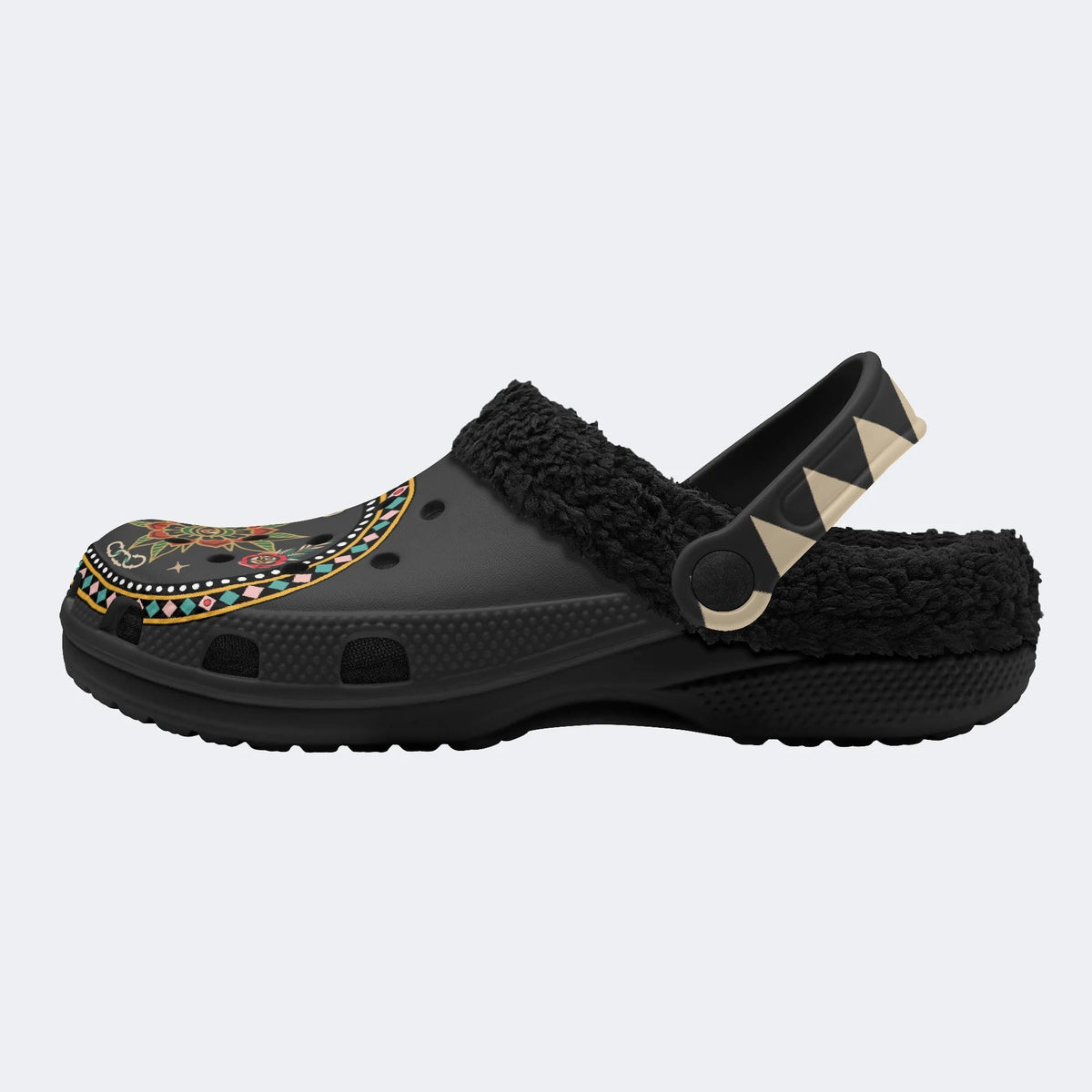 Blooming Eye - Fur Lined Slippers/Sandals