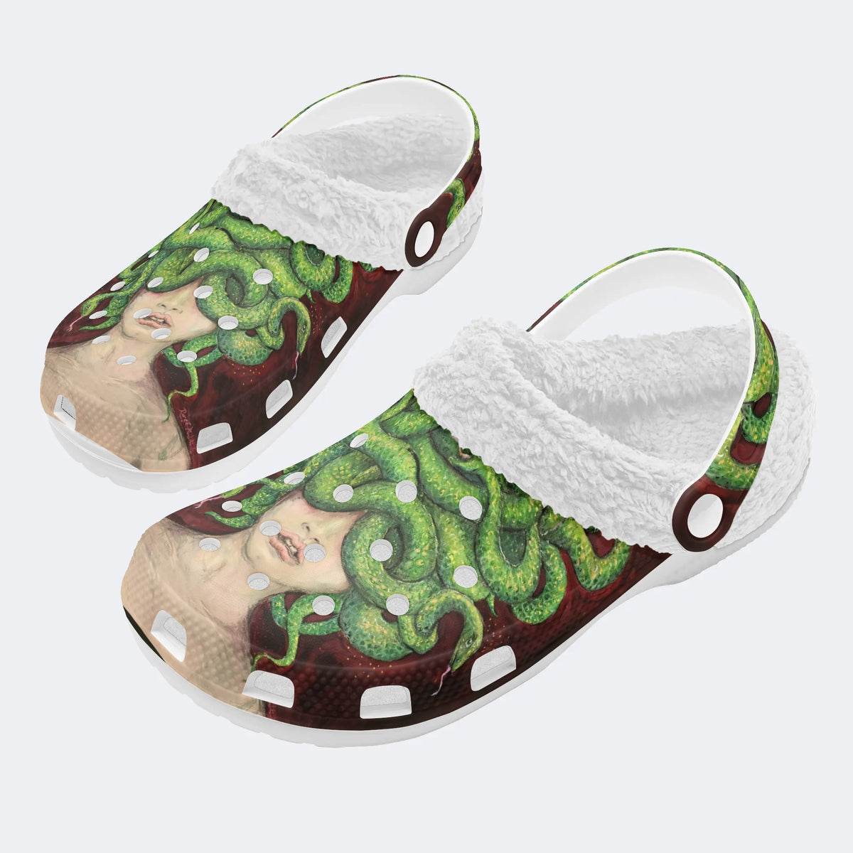 Medusa Print - Fur Lined Slippers