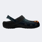 Spooky Ghostface Pumpkin - Fur Lined Slippers/Sandals