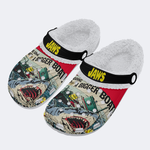 Jaws Retro Poster Unisex Classic - Fur Lined Slippers/Sandals