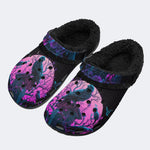 Pink Moon Raven - Fur Lined Slippers/Sandals
