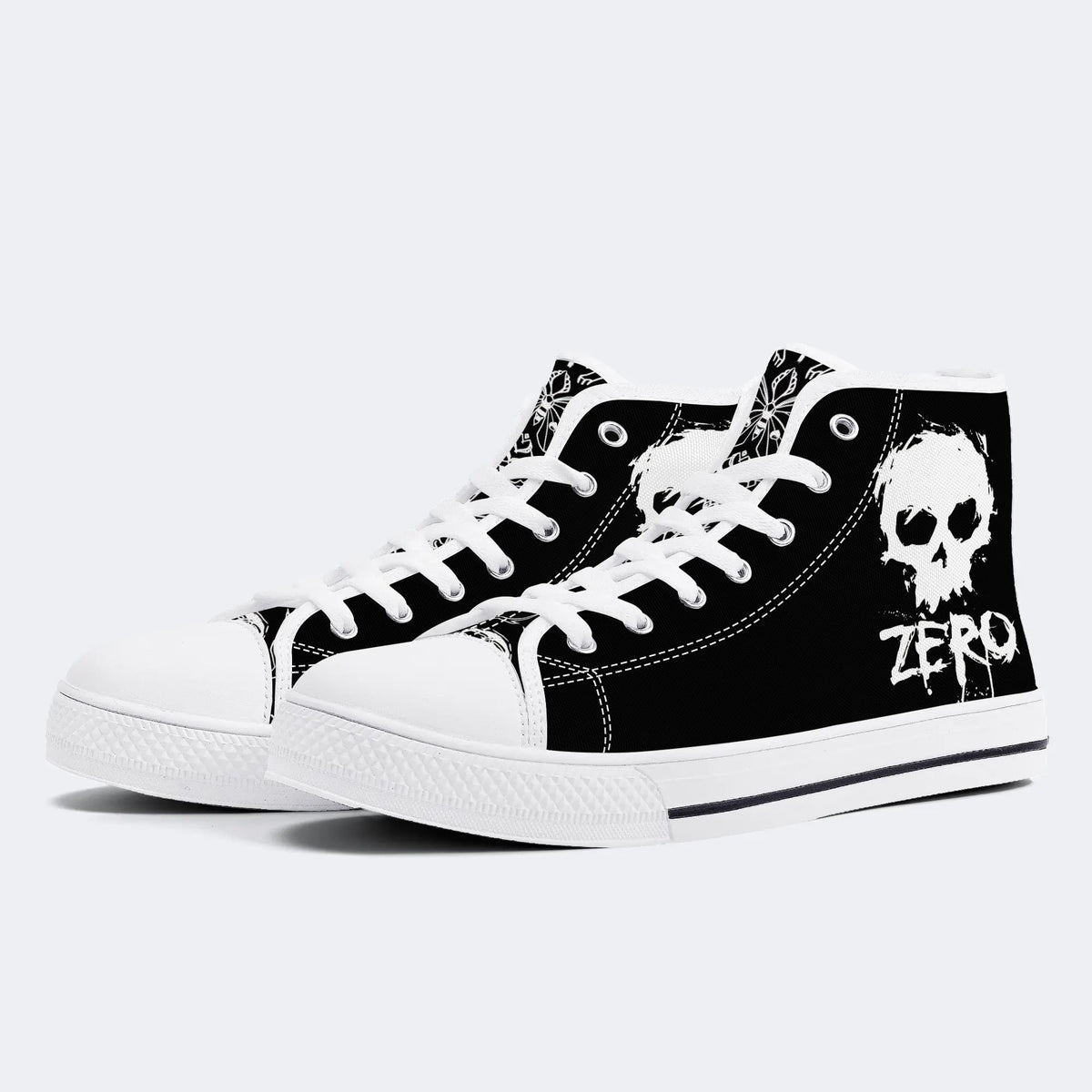 Zero Skull Art Classic Print - High Top Canvas