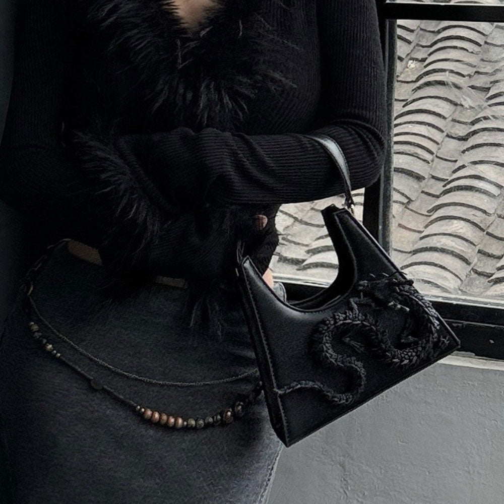 Punk Style 3D Dragon Shoulder Bag