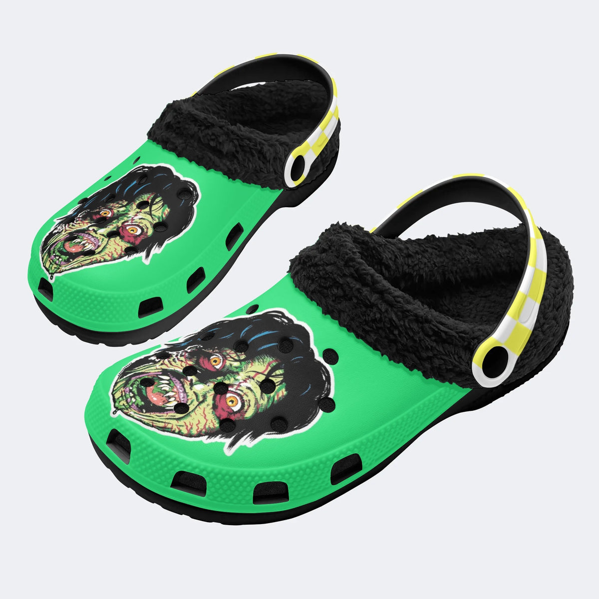 Unisex Horror Print - Fur Lined Slippers