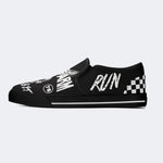 Unisex Run Rabbit Run Print - Slip On Shoes