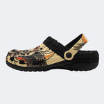 Reaper’s Whisper Print - Fur Lined Slippers/Sandals