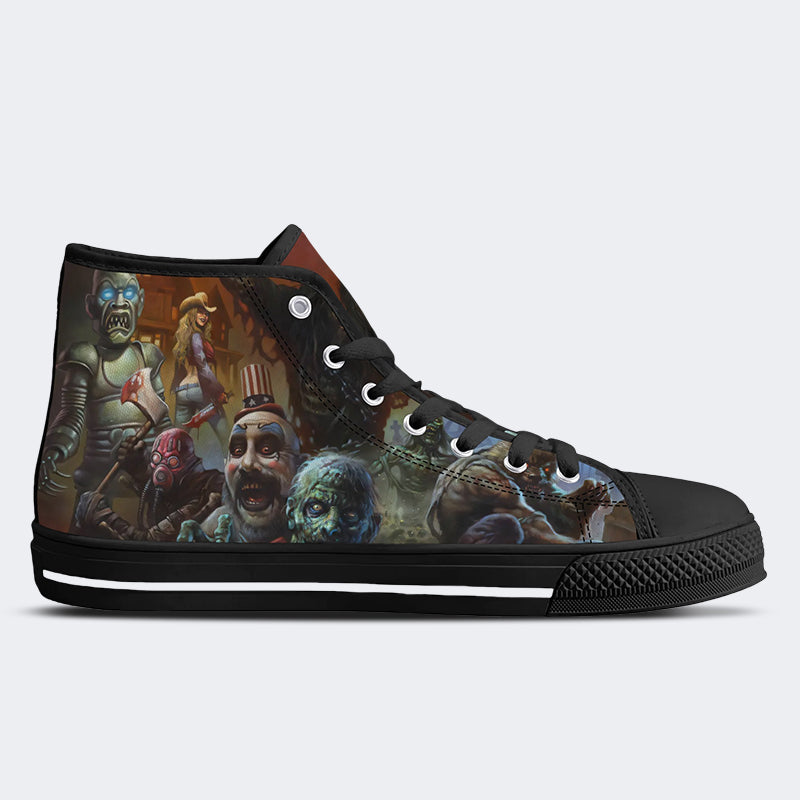 Hommage an den Kult-Horror der 80er - High Top Canvas