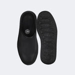 Black Leather Thick-soled Slippers