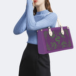 Inscribed Viper Print - Leather Handbag