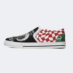 Art Skull Goat Print - Slip On Shoes