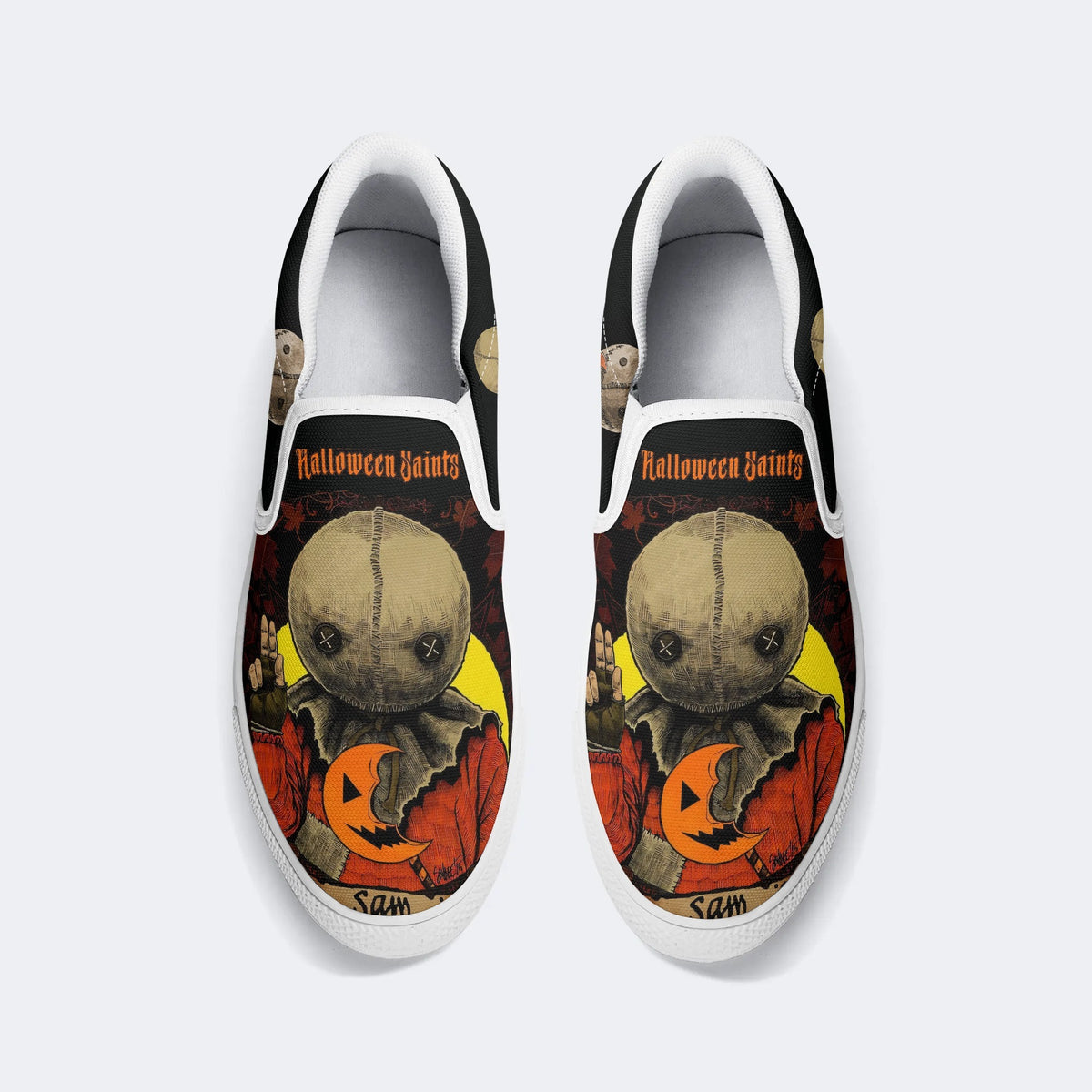 Vintage Straw Doll Halloween- Slip On Shoes