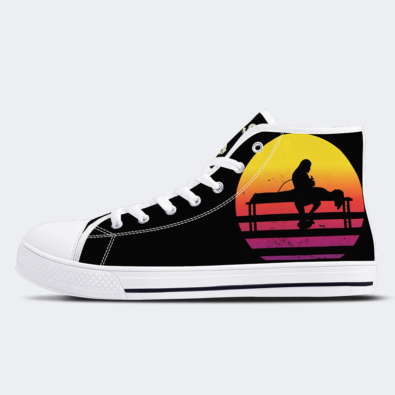 Unisex Tattoos Print - High Top Canvas