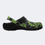 Moth Bug Print - Fur Lined Slippers/Sandals