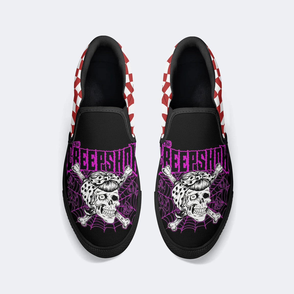 Unisex Horror Movie Graphic Print - Slip On Shoes