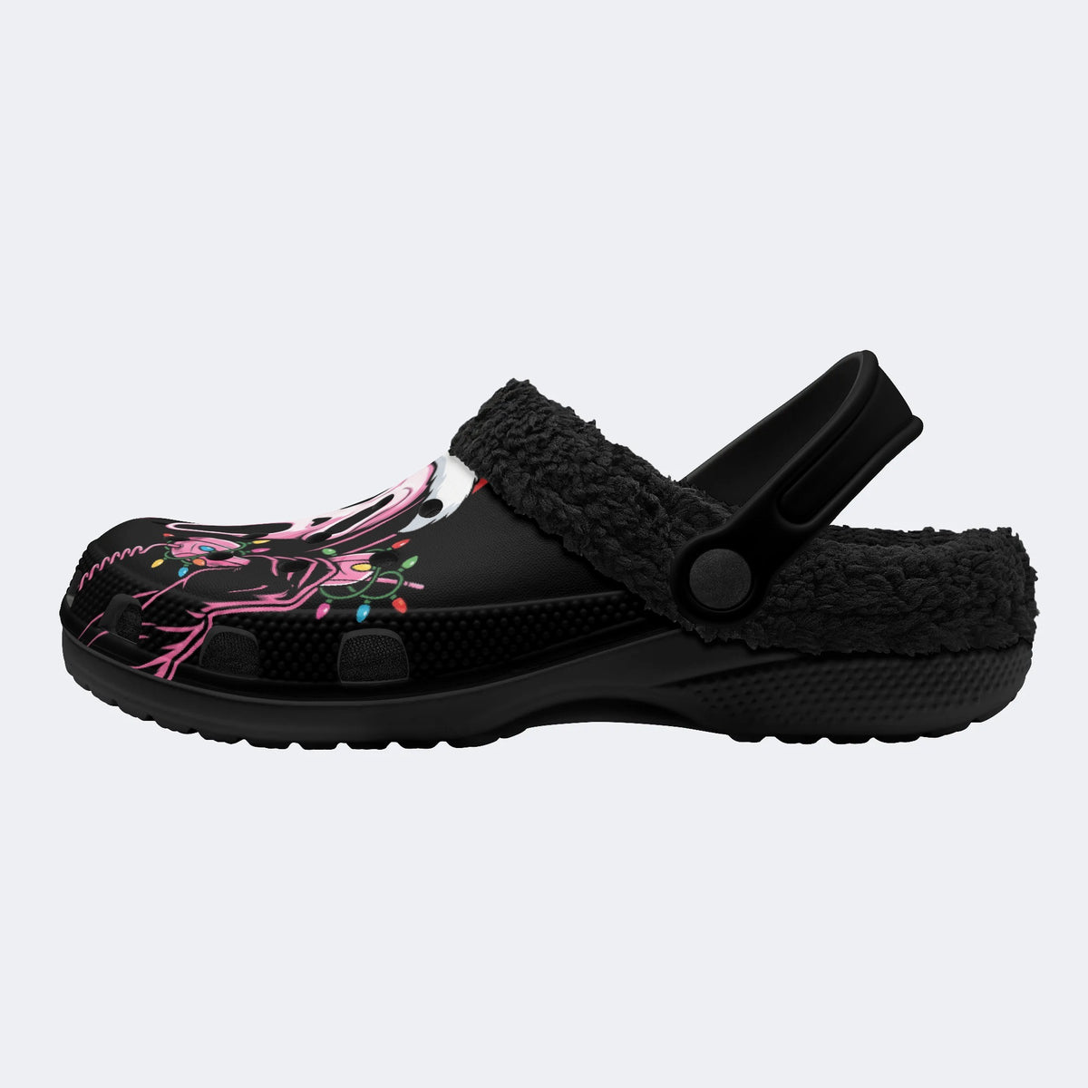 Gothmas Holiday Ghost‑ Fur Lined Slippers/Sandals