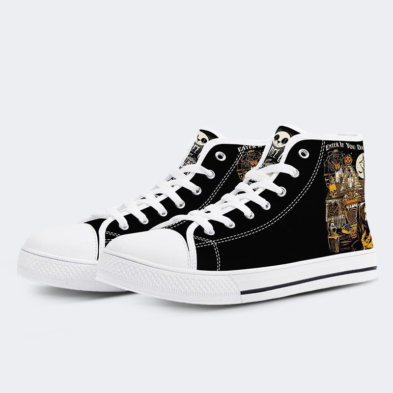 Unisex Halloween Horror Print - High Top Canvas