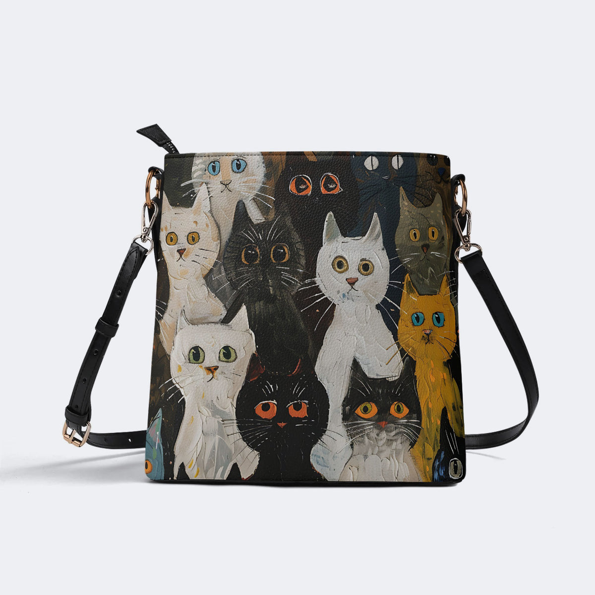 Artistic Graffiti Cats Print - Bucket Bag