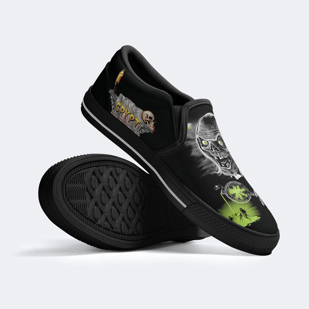 Chaussures à enfiler unisexes Tales Crypt Zombie Art Print 