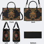 Old School Devil's Eye Print - Leather Handbag