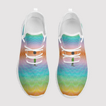 Figure&Rainbow Print Mesh Knit Sneakers