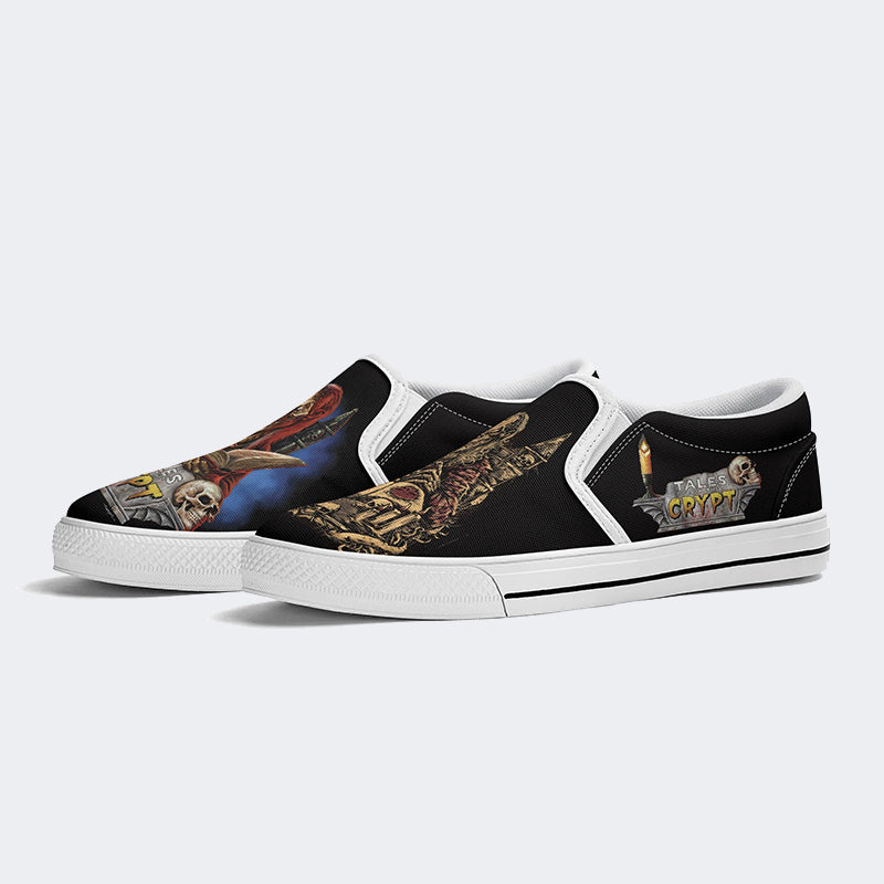 Unisex Crypt Horror Print - Slip On Shoes