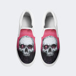 Unisex Skull Graphic Print - Slip On Shoes