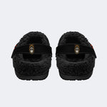Death Moth Skull Bone - Fur Lined Slippers/Sandals