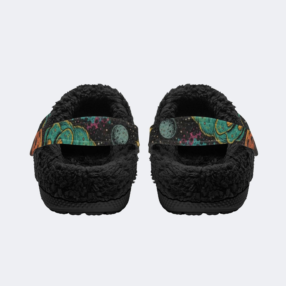 Cosmic Monster Face - Fur Lined Slippers/Sandals