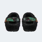 Cosmic Monster Face - Fur Lined Slippers/Sandals
