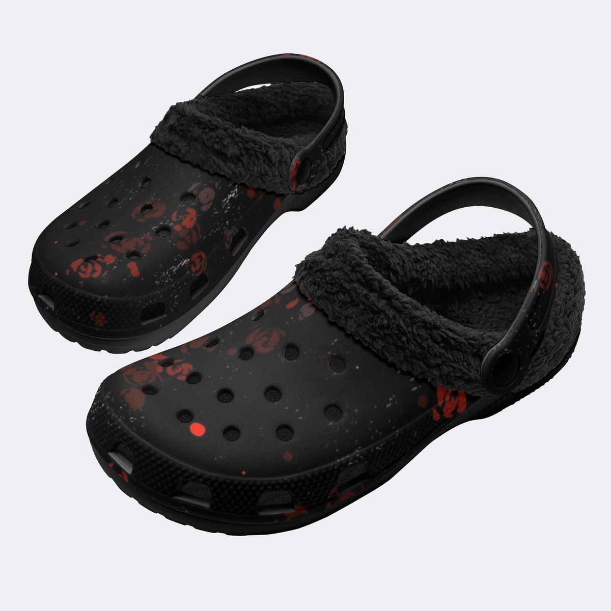 Scattered Rose - Fur Lined Slippers/Sandals