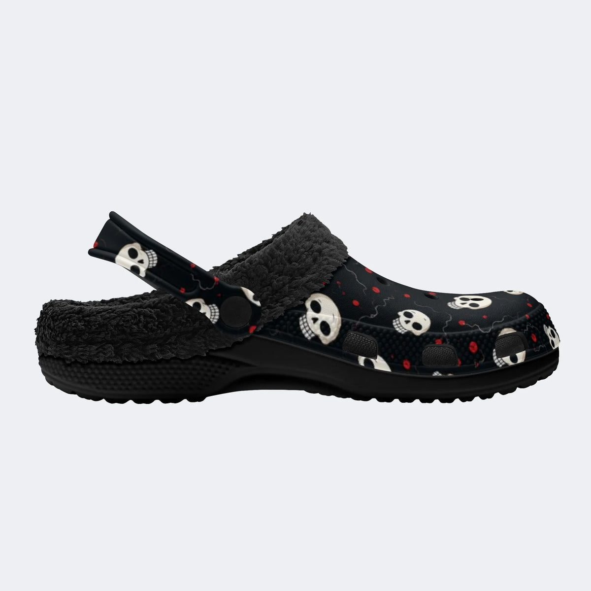 Cartoon Skulls - Fur Lined Slippers/Sandals