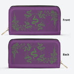 Inscribed Viper Print - Leather Wallet