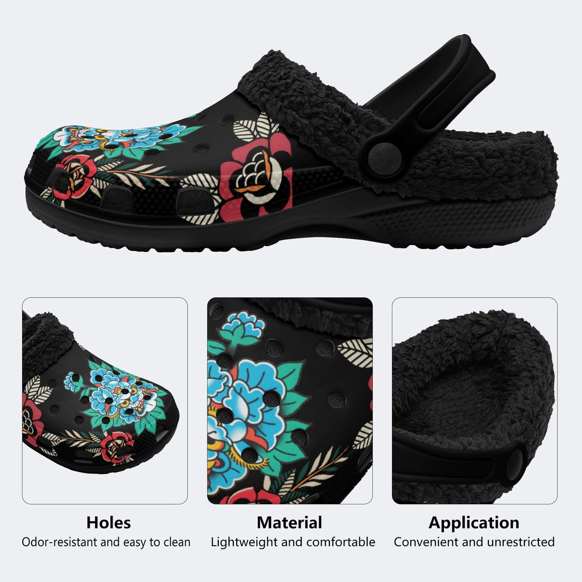 Tang Lion Art Print - Fur Lined Slippers/Sandals