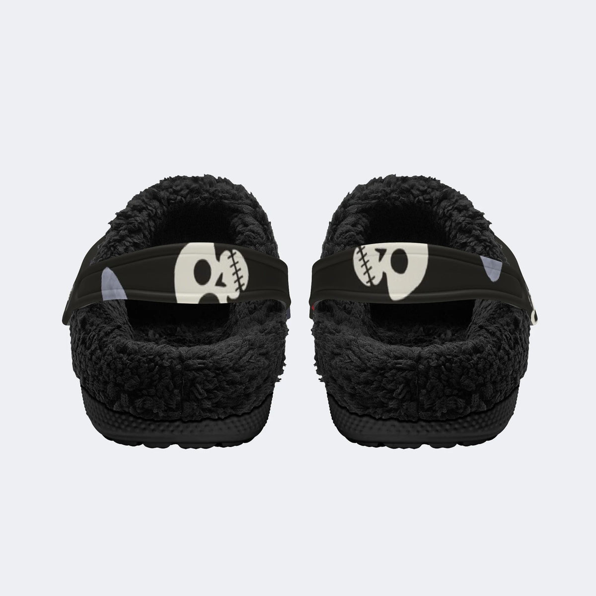 Skull Heart Web - Fur Lined Slippers/Sandals