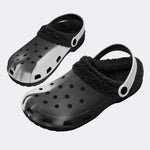 Greyscale Fluid - Fur Lined Slippers/Sandals