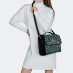 Wildflower Fairy Print - Leather Satchel Bag