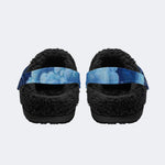 Blue Swirl Galaxy - Fur Lined Slippers/Sandals