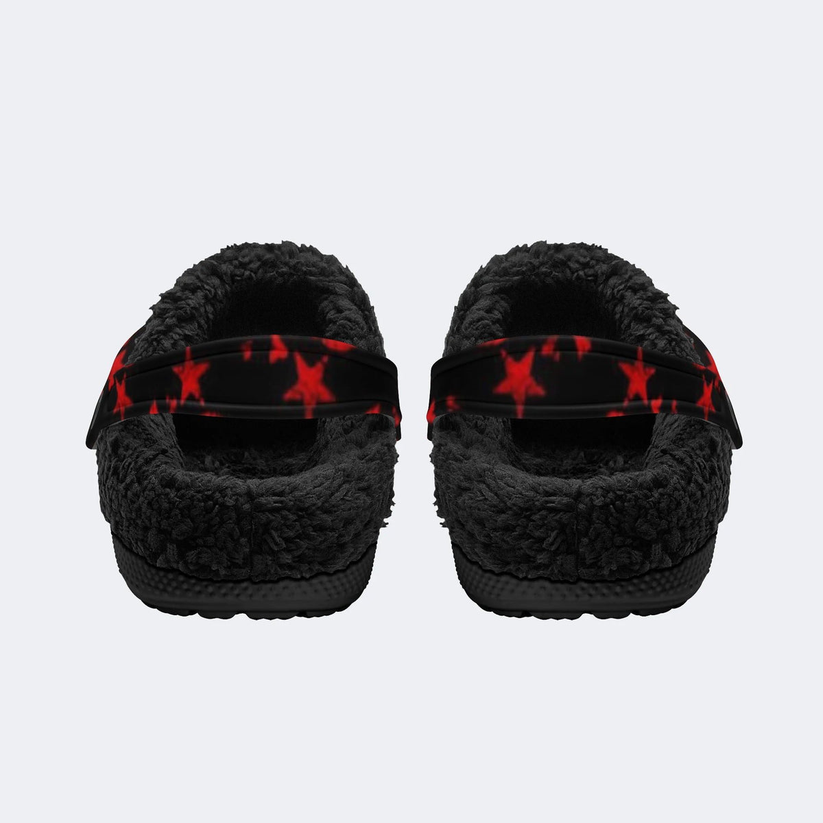 Red Star Skulls - Fur Lined Slippers/Sandals