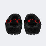 Red Star Skulls - Fur Lined Slippers/Sandals
