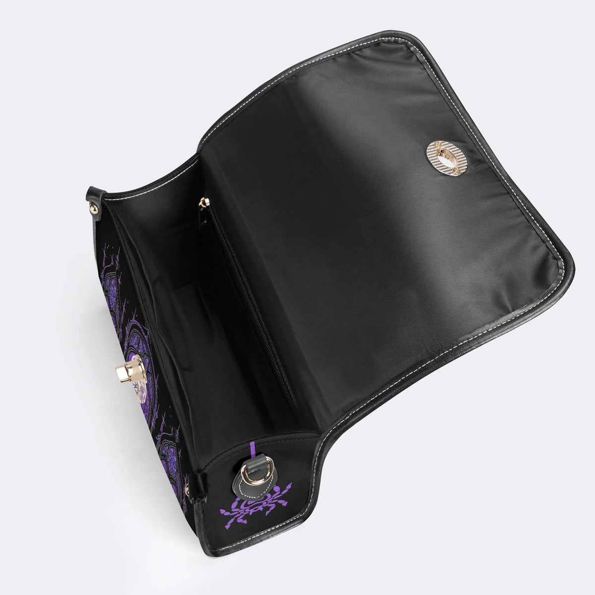 Forest Outside The Window - Leather Satchel Bag