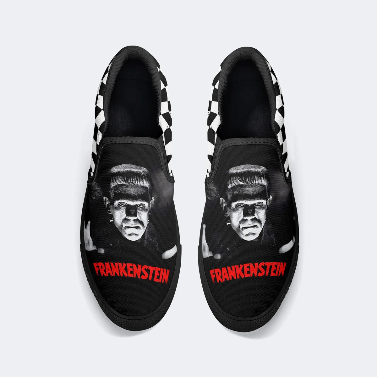 Frankenstein Monster Print - Slip On Shoes