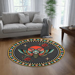 Vintage Rose Death Moth - Floor Mat