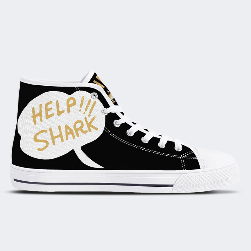 Quint's Shark Fishing Jaws Retro Unisex - High Top Canvas