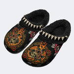 Head Swallowed By Flowers - Fur Lined Slippers/Sandals