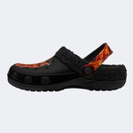 Gothic Fire Skeleton - Fur Lined Slippers/Sandals