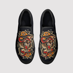 Slipper mit Tiger-Print 